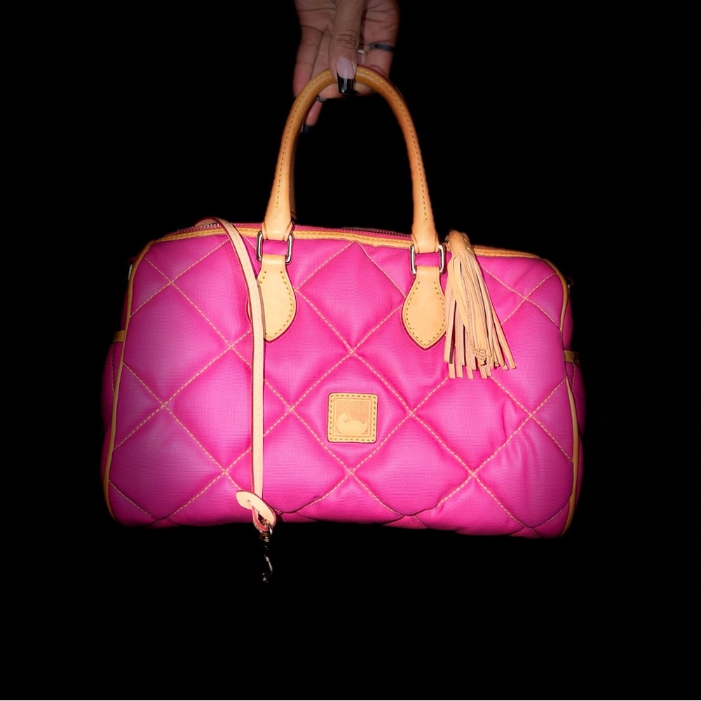 *Authentic* Dooney & Bourke Pink Quilted Bowling bag